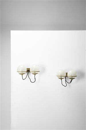 Gino Sarfatti (stile di) - Coppia di lampade da parete, 1960 circa