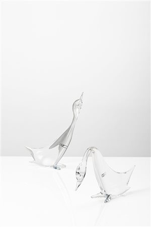 Vincenzo Nason -  Coppia di sculture stilizzate di uccelli, 1980 circa