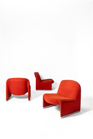 Giancarlo Piretti - Set di tre poltrone modello 'Alky', 1970 circa