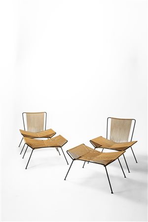Manifattura Italiana - Coppia di lounge chairs , 2000 circa