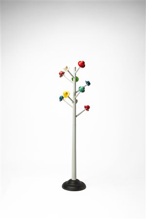 Ugo Nespolo (Mosso 1941)  - Appendiabiti modello 'L'albero dei cappelli', 1984