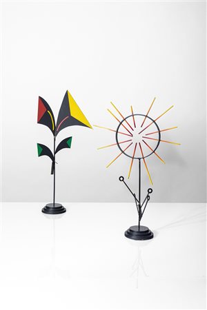 Gherardo Frassa - Bot (Piacenza 1895 - Piacenza 1958)  - Coppia di fiori scultorei della serie 'Omaggio alla Flora Futurista'  (serie no. 4) , 1975