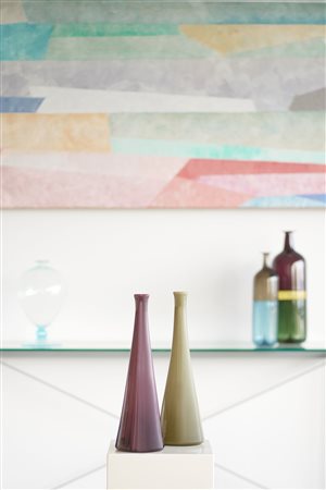 Manifattura Muranese - Coppia di bottiglie, 1970 circa