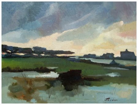 OTTORINO VALORI Livorno 1909 – Livorno ? Senza titolo Olio su tavola 30 x 40....