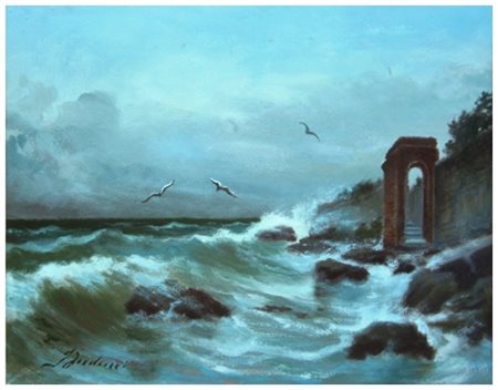 GIOVANNI FREDUCCI Livorno 1919 – Livorno 1979 Senza titolo Olio su tela 40 x...