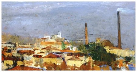 FRANCO FRANCHINI Lucca 1911 – Lucca ? Senza titolo 1962 Olio su faesite 26 x...