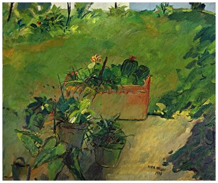 TISTA MESCHI Lucca 1934 Vasi di fiori 1978 Olio su tela 50,5 x 60. Firma e...