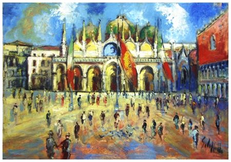 EMANUELE CAPPELLO Vittoria 1936 Senza titolo Olio su tela 50 x 70. Firma in...