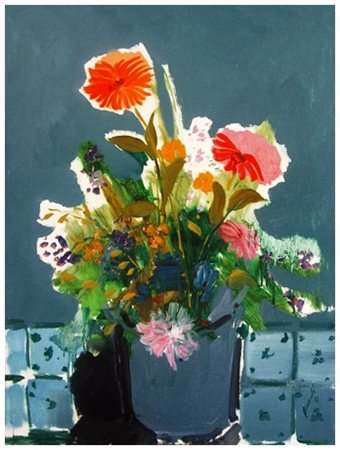 RENATO BORSATO Venezia 1927 – Venezia 2013 Fiori sottili 1967 Olio su tela 80...