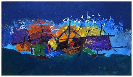 EUGENIO PARDINI Viareggio 1912 – Camaiore 2003 Senza titolo Olio e t.m. su...