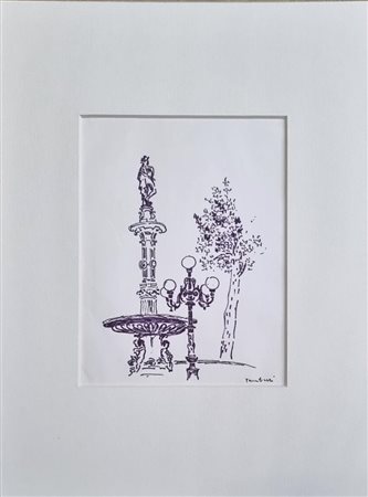 TAMBURI ORFEO Jesi 1910 - Parigi 1994 "Motivi a place de Palais Royal"