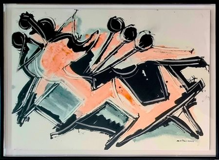 MASTROIANNI UMBERTO Fontana Liri 1910 - Marino 1998 "Battaglia"
