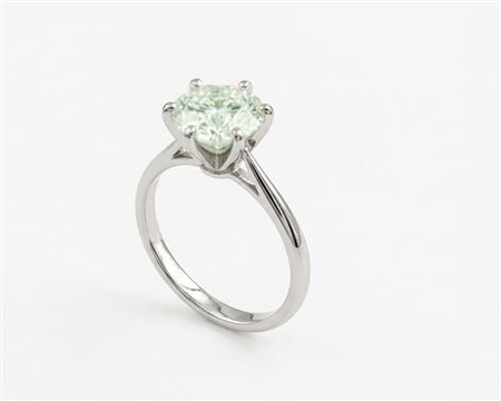 ANELLO SOLITARIO IN ORO BIANCO CON DIAMANTE NATURALE DA 2 CT