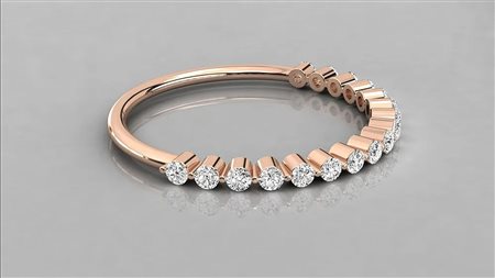 ANELLO IN ORO ROSA 14K CON DIAMANTE DA 0,26 CT - DOC-0037854-0036