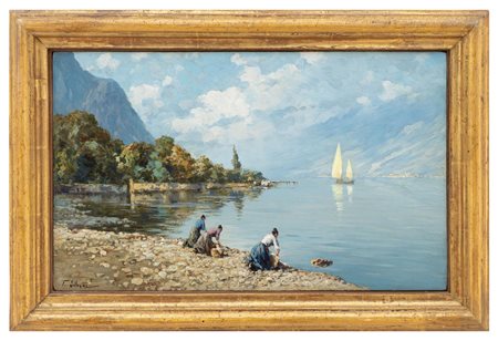 Ferdinando Silvani - "Mattino spiaggia Gargnano"