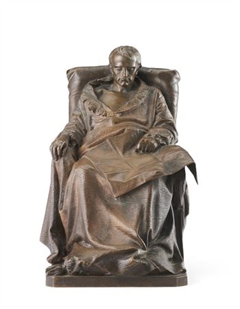 Vincenzo Vela "Gli ultimi giorni di Napoleone" 1867
scultura in bronzo (cm 30x25