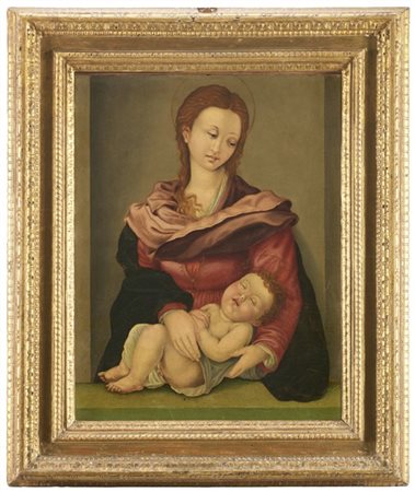 Scuola toscana della seconda metà del secolo XVI

"Madonna col Bambino"
olio su