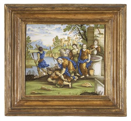 Manifattura di Castelli, bottega della famiglia Gentili, secolo XVIII. Placca i