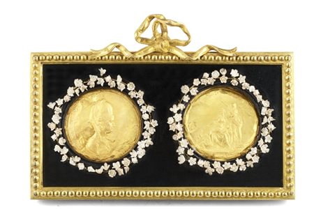 Bernardo Perger Composizione con impressioni su lamina d'oro del recto e del ver