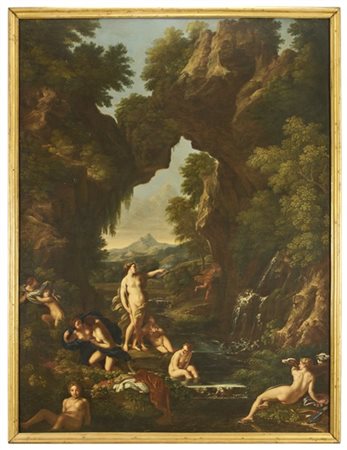 Seguace di Carlo Maratta e Gaspard Dughet del secolo XVIII

"Diana e Atteone"
o