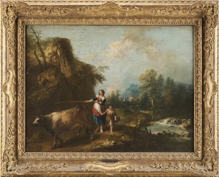 Francesco Zuccarelli "Scena pastorale"
olio su tela (cm 51,5x68)
in cornice in l