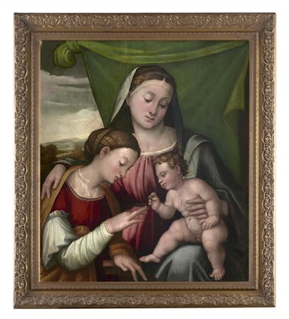 Girolamo Marchesi "Sposalizio mistico di santa Caterina"
olio su tavola (cm 65x5