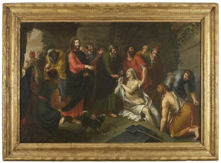 Pieter van Lint "Resurrezione di Lazzaro"
olio su tela (cm 134x203)
firmato in b