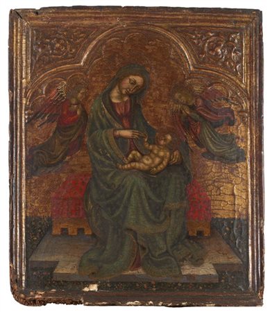 Bottega di Zanino di Pietro, prima metà del secolo XV

"Madonna con Bambino e a