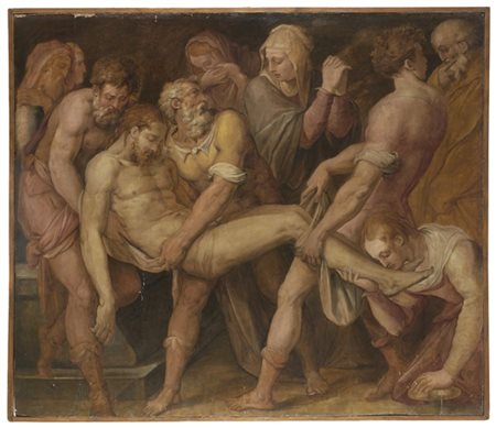 Giorgio Vasari "Trasporto di Cristo al sepolcro" 1540-1545 circaolio su tavola