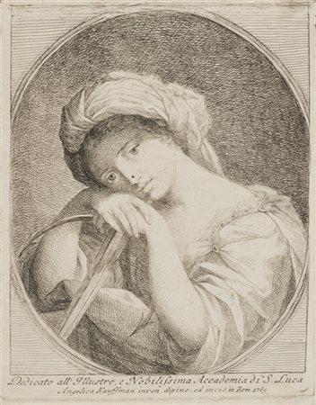 Angelika Kauffmann "Allegoria della Speranza"
acquaforte (all'impronta mm 171x13