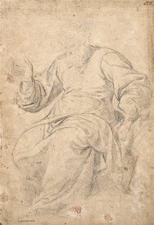 Giovanni Lanfranco (attr.)

"Figura benedicente (recto); Studio di testa femmini