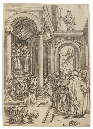 Marcantonio Raimondi Due bulini tratti dalla "Vita della Vergine" di Albrecht Dü