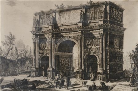 Giovanni Battista Piranesi Due acqueforti in tiratura postuma intitolate "Veduta
