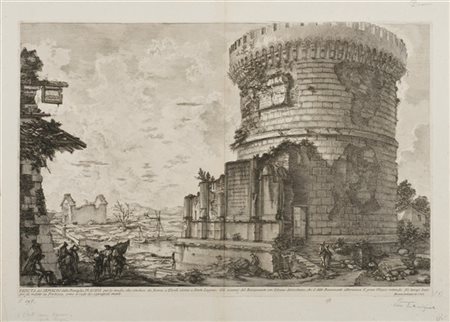 Giovanni Battista Piranesi "Veduta del Sepolcro della Famiglia Plauzia" (all'imp