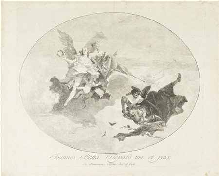 Giandomenico Tiepolo "La Nobiltà e la Virtù sconfiggono il Vizio", da un'invenzi