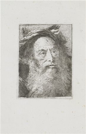 Giandomenico Tiepolo Gruppo di quattro teste incise all'acquaforte da invenzioni