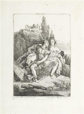 Giandomenico Tiepolo "Rinaldo e Armida", da un'invenzione di Giambattista Tiepol