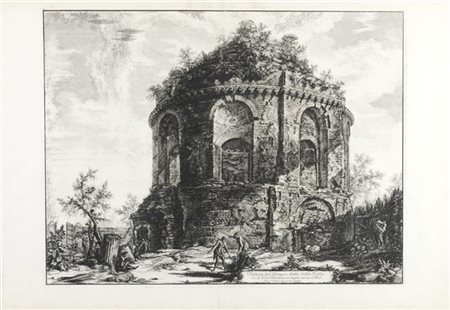 Giovanni Battista Piranesi "Veduta del Tempio, detto della Tosse", dalla serie "