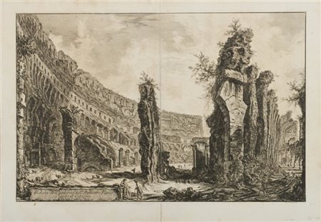 Giovanni Battista Piranesi "Veduta dell'interno dell'Anfiteatro Flavio detto il