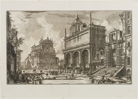 Giovanni Battista Piranesi "Veduta del Castello dell'Acqua Felice presso le Term