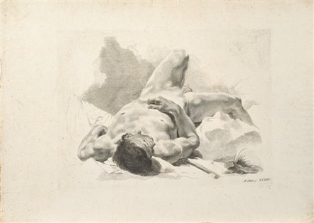 Lotto composto da sette incisioni da invenzioni di Giovanni Battista Piazzetta,