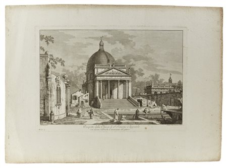 Gruppo di quattro acqueforti da Canaletto, incise da Fabio Berardi e Giuseppe W