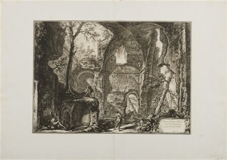 Giovanni Battista Piranesi "Rovine d'antico edifizio nella Villa Barberina press