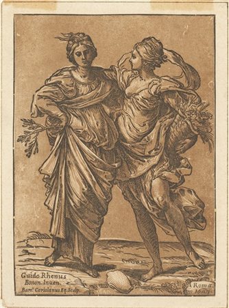 Bartolomeo Coriolano Due chiaroscuri raffiguranti ''L'Alleanza della Pace con l'