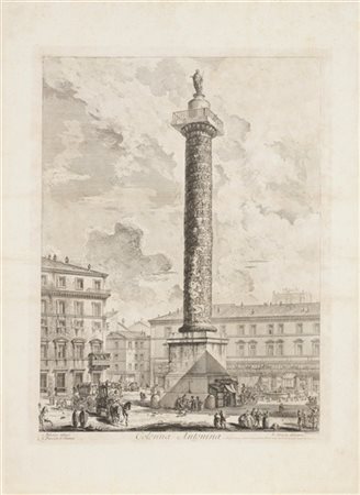 Giovanni Battista Piranesi "Colonna Antonina", dalla serie "Vedute di Roma"
acqu