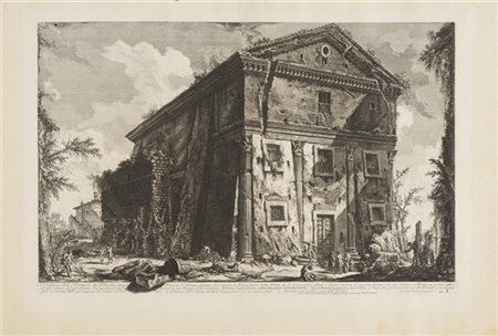 Giovanni Battista Piranesi "Veduta del Tempio di Bacco", dalla serie "Vedute di