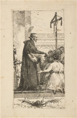Giandomenico Tiepolo Lotto composto da un'acquaforte raffigurante "San Gerolamo