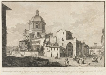Domenico Aspari "Veduta Generale del fabbricato detto di S. Lorenzo di Milano"
a