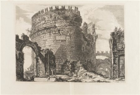 Giovanni Battista Piranesi "Sepolcro di Cecilia Metella"
acquaforte (tiratura po
