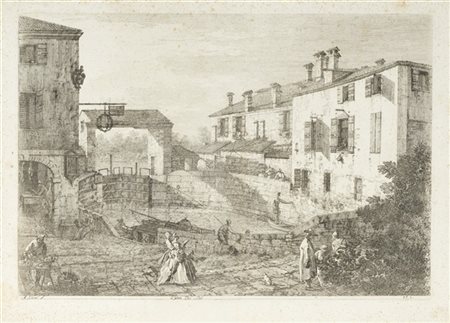 Giovanni Antonio Canal "Le Porte del Dolo"
acquaforte (all'impronta mm 300x435)